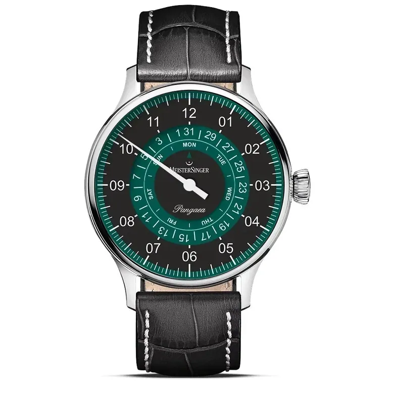 MeisterSinger Pangaea Day Date Black Petrol PDD902P