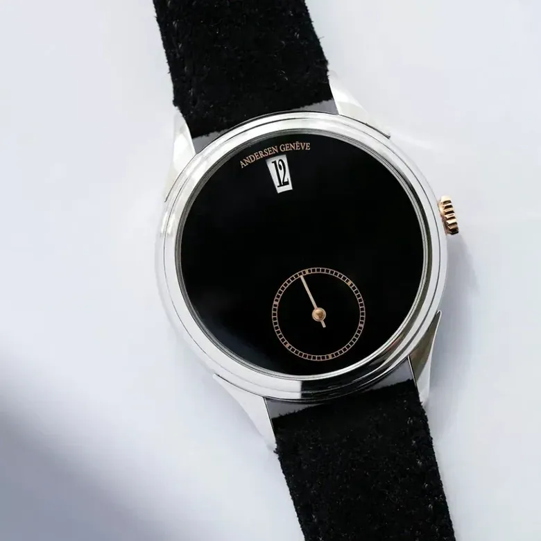 Andersen Genève Jumping Hours Black Jade Stone