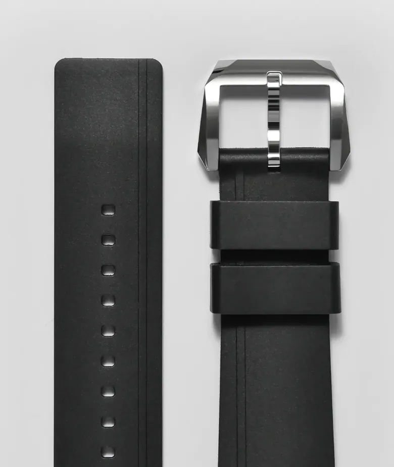 20mm Black Strap with Stainless Steel Buckle for Top Side Crew Men’s Size Models