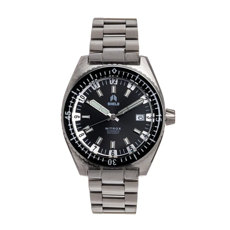 Shield Nitrox Bracelet Watch w/Date - Black