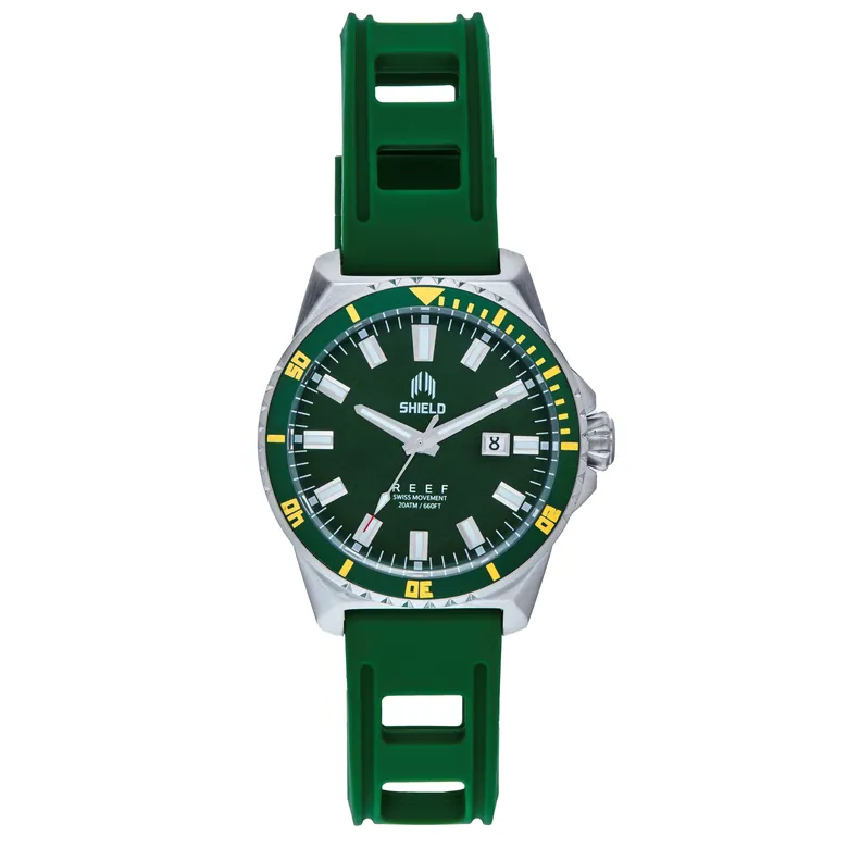 Shield Reef Strap Watch w/Date - Green