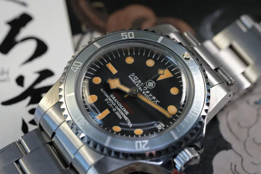 Shiro Kara Vintage (SKV) Diver: Grey Sky
 &ndash; SHIRO KARA WATCHES Co.