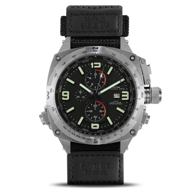 Silver Black Cobra 47 | Special Ops Watches | MTM | WATCH | MTM WATCH
