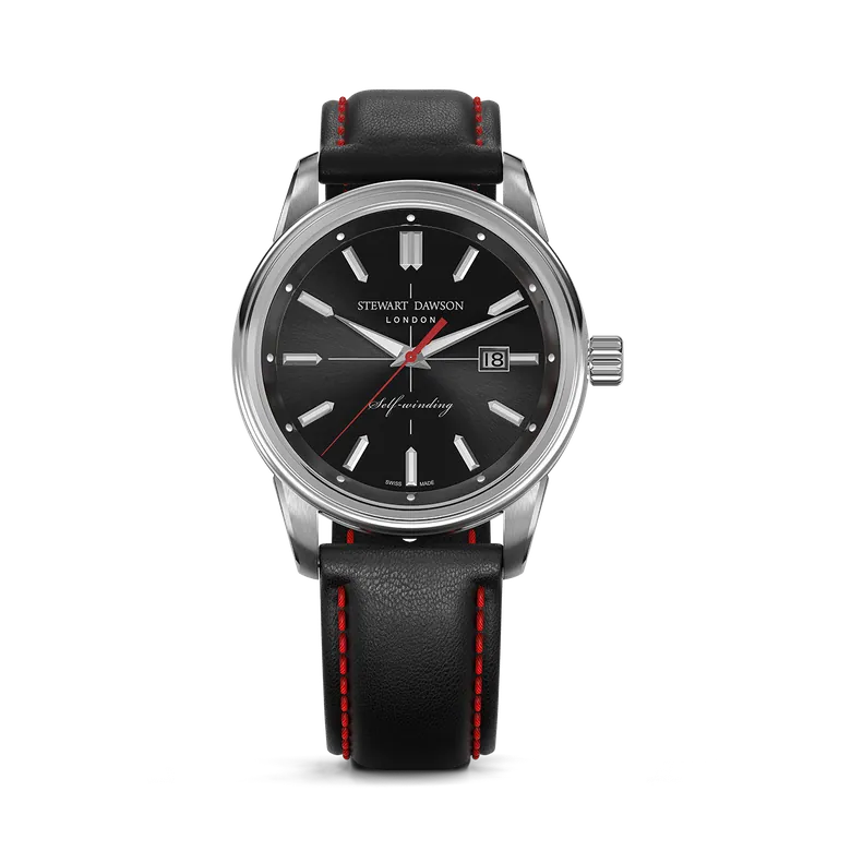 Knightsbridge watch | 1879.A.SS.01 Black | Swiss movement | 42.5 mm