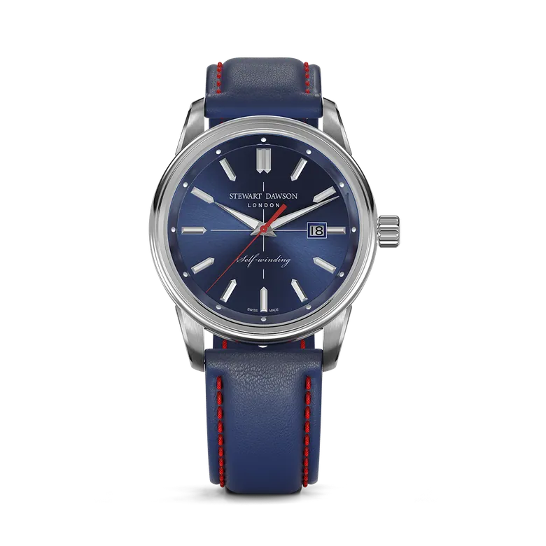 Knightsbridge watch | 1879.A.SS.01 Blue | Swiss movement | 42.5 mm