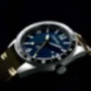STROND SSC-101 GMT Concorde watch, All Stainless Steel & Blue, black bezel
