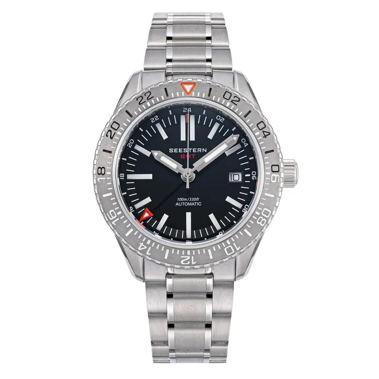 Seestern S474 GMT Black Dial