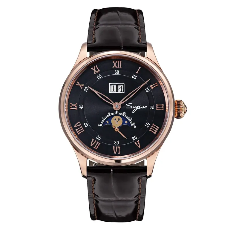 MoonPhase Master S437-2 Moon Phase Automatic Rose Gold Case Black Dial