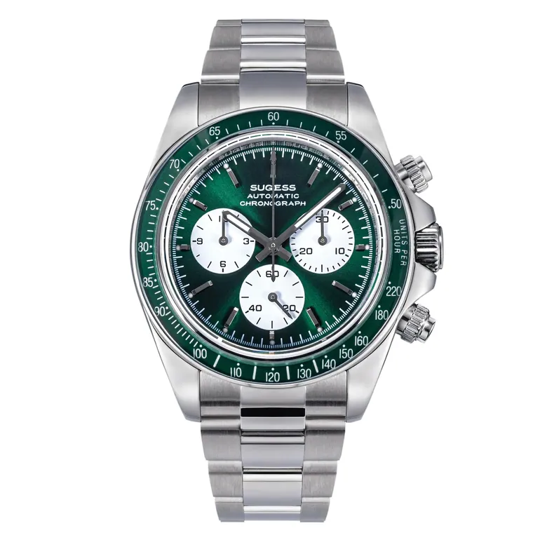 Sugess S473 Automatic Chronograph Sapphire Bezel Green Dial
