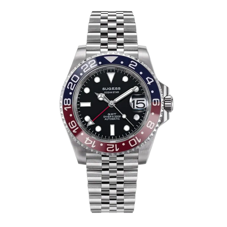 Sugess S420 Red & Blue Bezel GMT Jubilee Bracelet