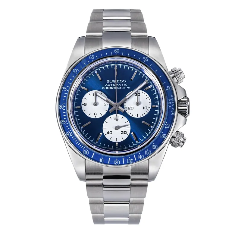Sugess S473 Automatic Chronograph Sapphire Bezel Blue Dial