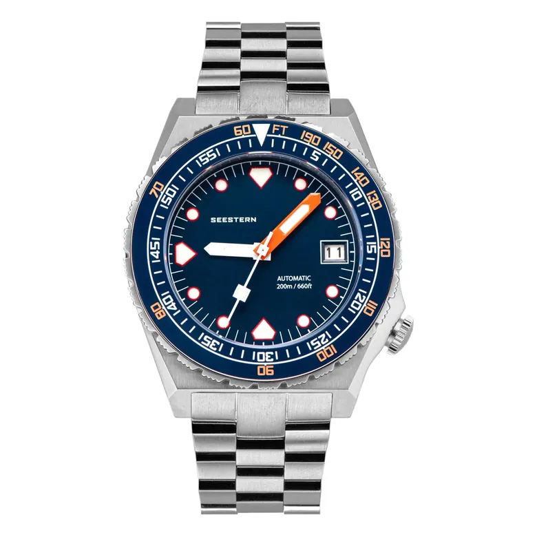 Seestern Vintage S407 600T Deep Blue Dial Ceramic Bezel