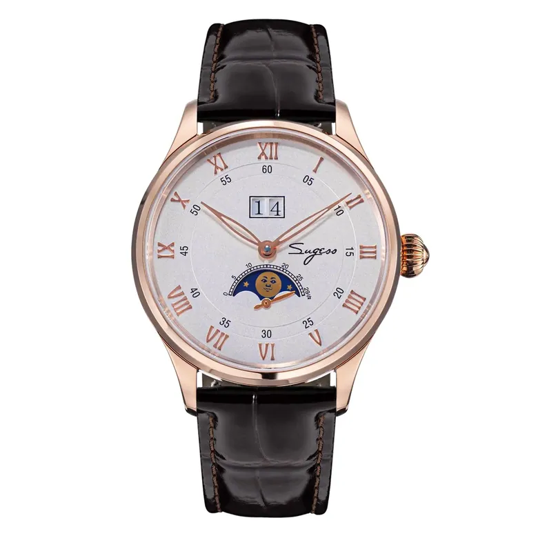 MoonPhase Master S437-2 Moon Phase Automatic Rose Gold Case White Dial