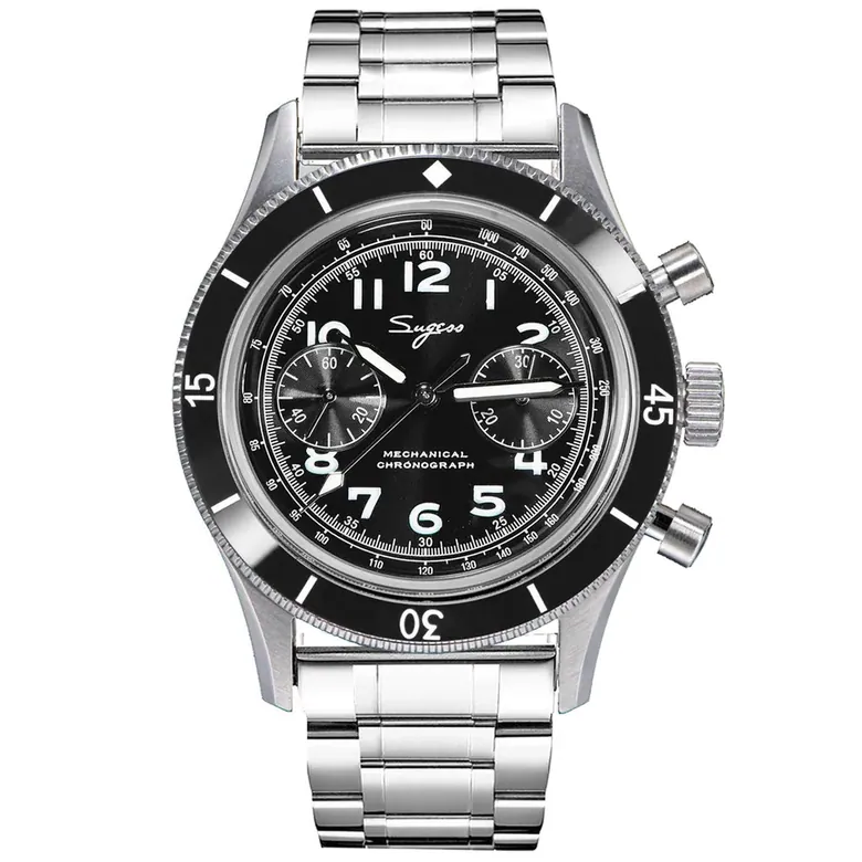 Chrono Heritage S423 Chronograph Black Dial Bracelet