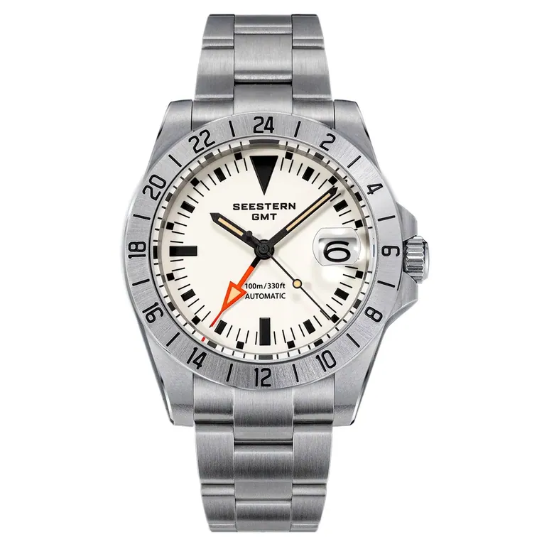 Seestern Heritage S436-2 BB White Dial GMT Automatic