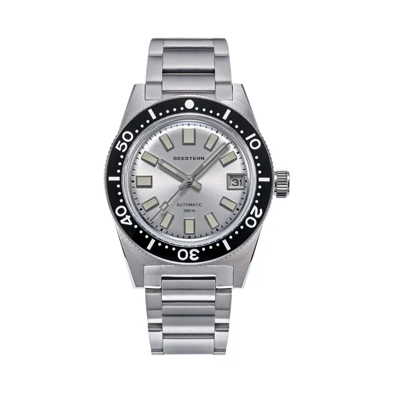 Seestern S404 62MASVLS Silver Dial Automatic Diver