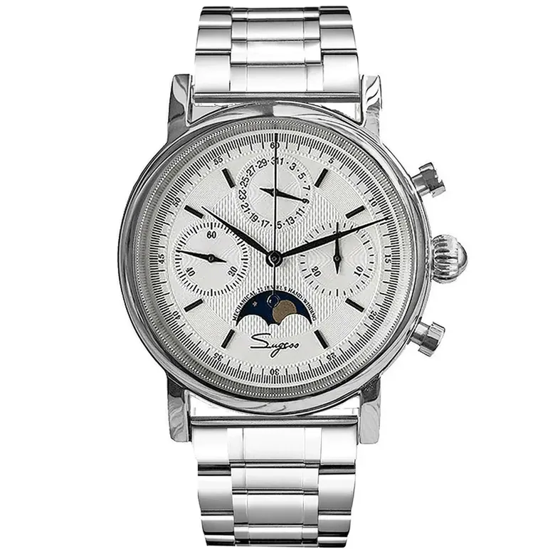 MoonPhase Master S394 (SU1908SWT/X) Stainless-Steel Case White Dial