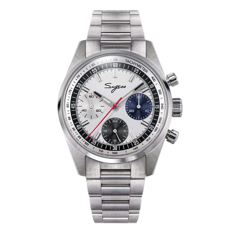 Sugess S465 Chronograph Stainless Steel Special Dial Silver Hand