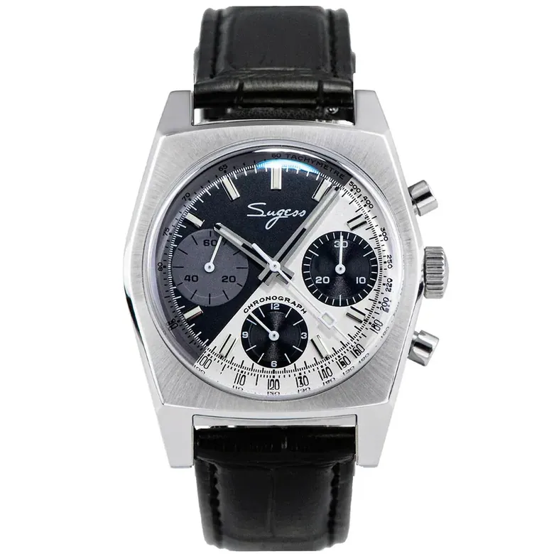 Chrono Heritage S419-2 Chronograph Zorro Dial Leather Strap