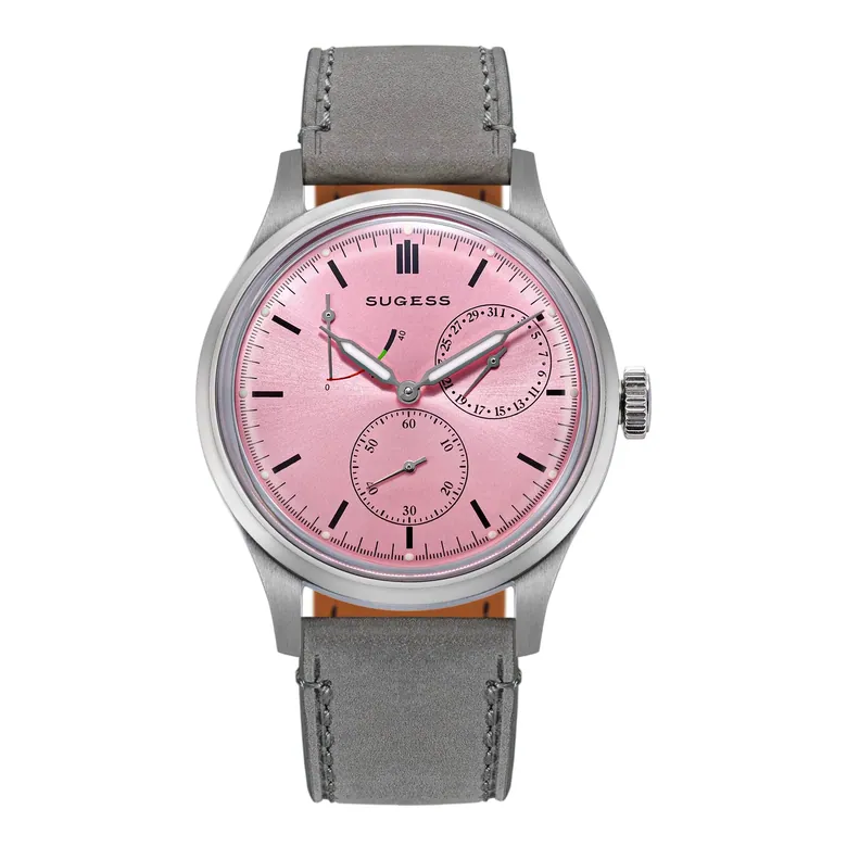 Sugess S458 Pink Dial Stainless-Steel Automatic