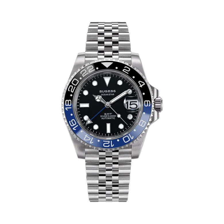 Sugess S420 Blue & Black Bezel GMT Jubilee Bracelet
