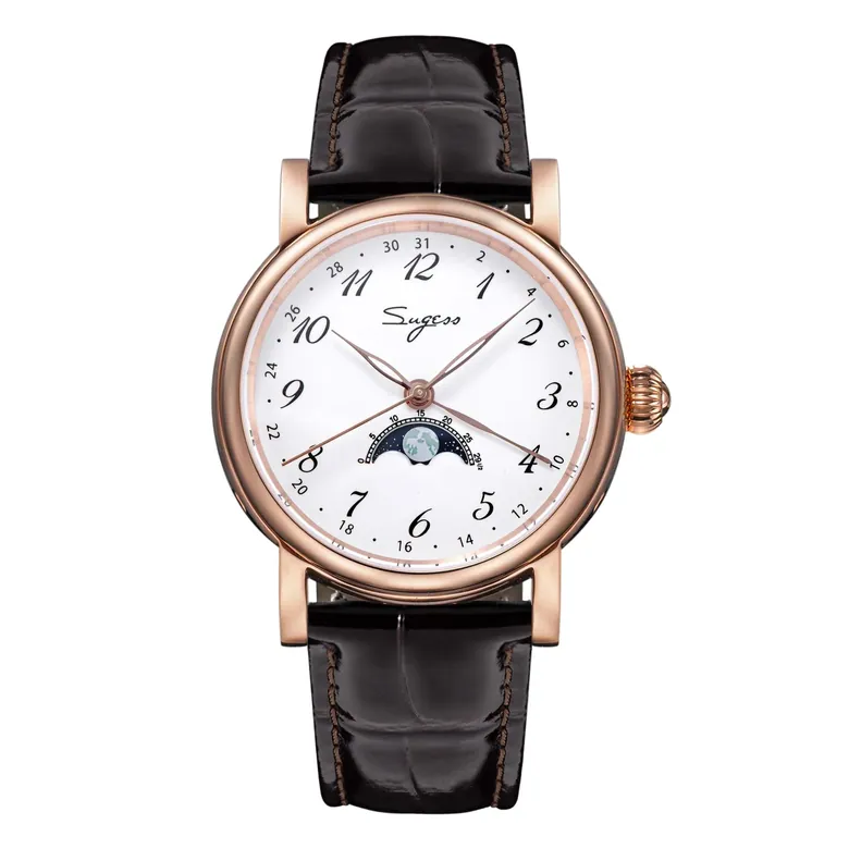 MoonPhase Master S395-2 Moon Phase Automatic Enamel Dial Rose Gold
