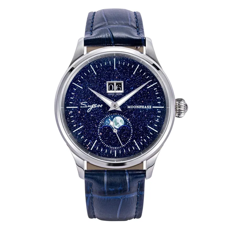 MoonPhase Master S401C Automatic Blue Gold Stone Star Dust Dial