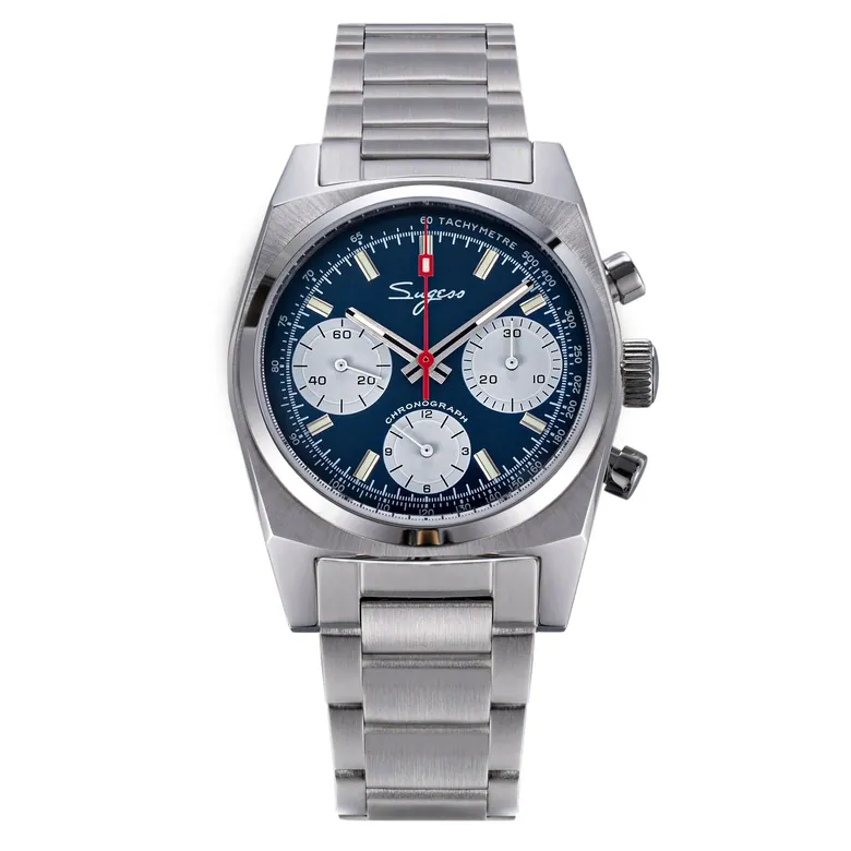 Chrono Heritage S419-2 Chronograph Blue Panda Dial Bracelet
