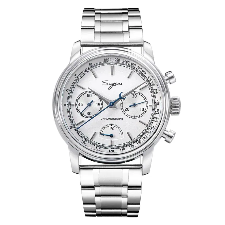 Chrono Master S438 White Dial Power Reserve Indicator Bracelet