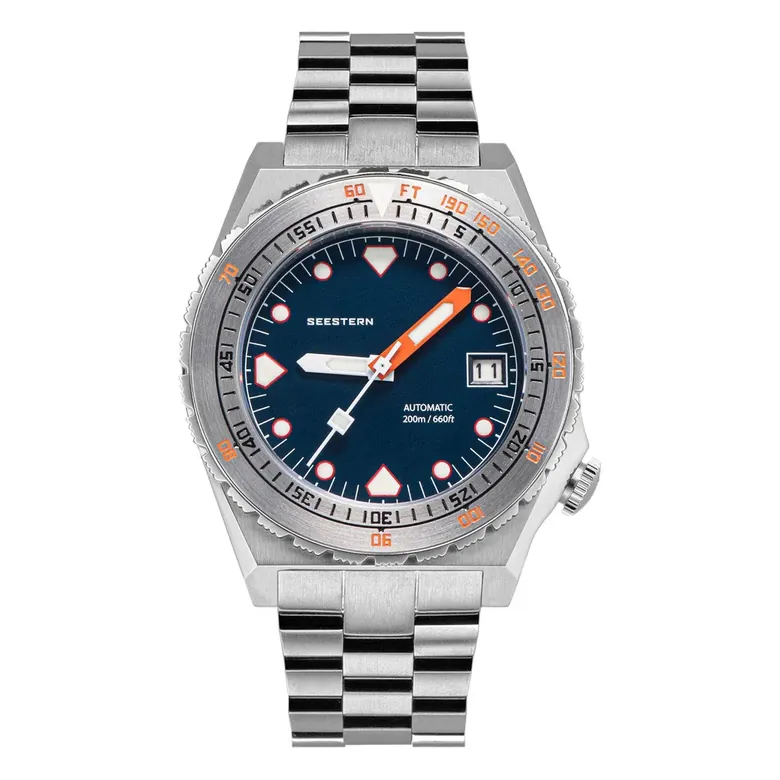 Seestern Vintage S407 600T Deep Blue Dial Stainless-Steel Bezel