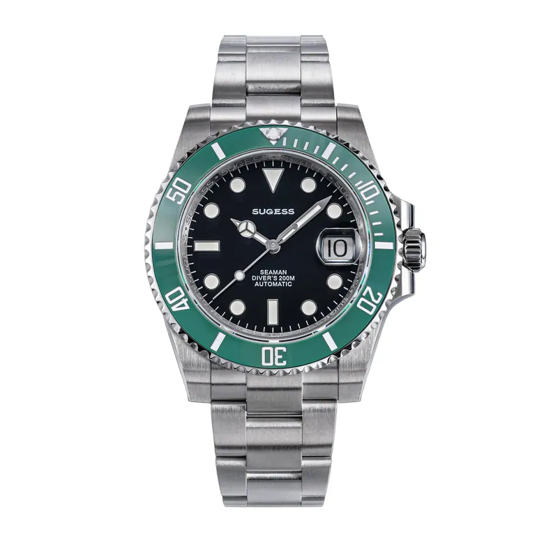 Ocean Star S421 SU116610LD Black Dial Green Bezel Automatic (Seagull ST2130 movement)