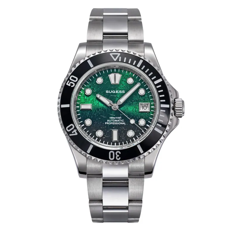 Sugess S476 Green Glacier Crackle Dial Automatic