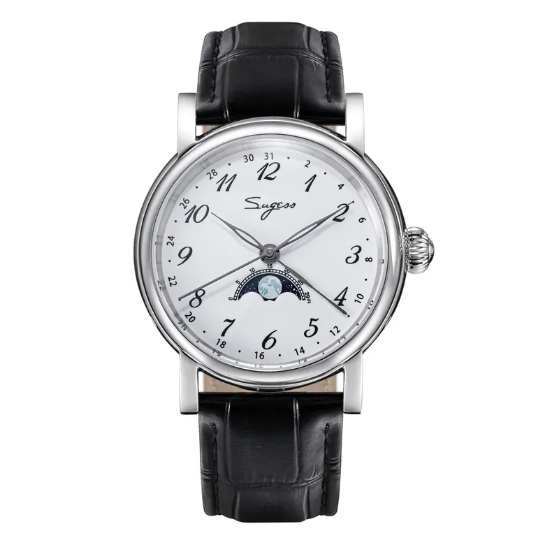 MoonPhase Master S395-2 Moon Phase Automatic Enamel Dial Stainless Steel