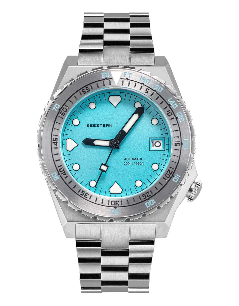 Seestern Vintage 407 600T Light Blue Dial Stainless-Steel Bezel