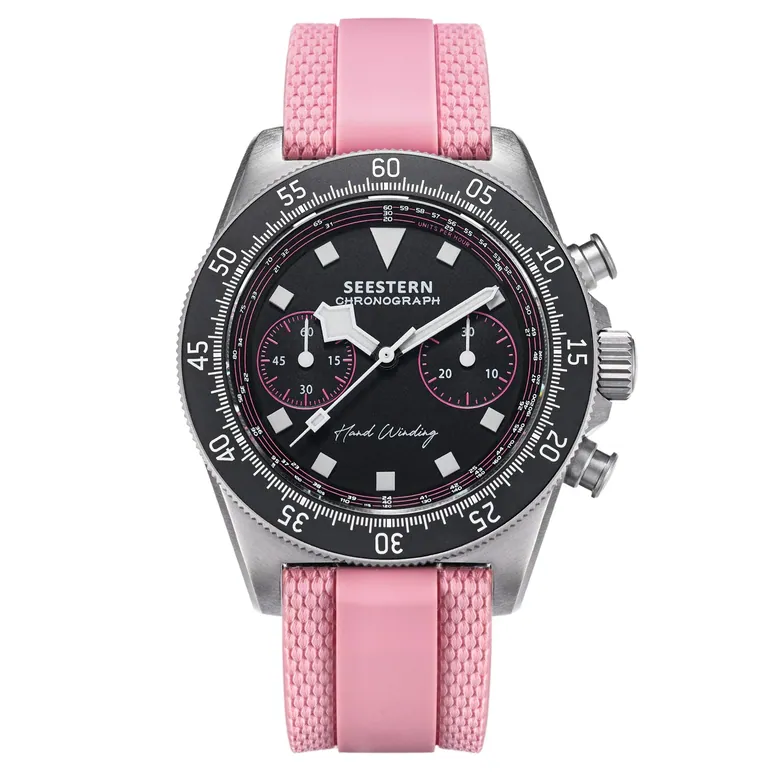 Seestern Chrono S443 Chronograph Pink ST19 Movement Lumed