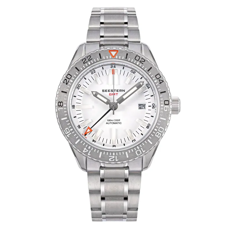 Seestern S474 GMT White Dial