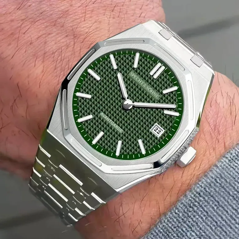 PRC 100 Mod Specht & Söhne 38mm Quartz Movt Sports Watches Octagon Sapphire Crystal 50M Waterproof