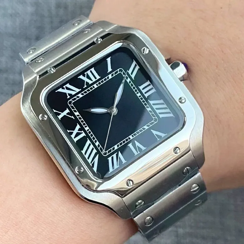 Square Watch Tandorio TD303S 38mm NH35A Automatic Roman Number Glass Back 5bar Sapphire