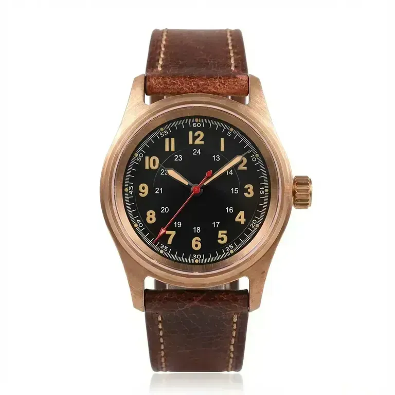 Tandorio 36mm Bronze Pilot TD130 NH35/PT5000 Mechanical Watch 200m Wat