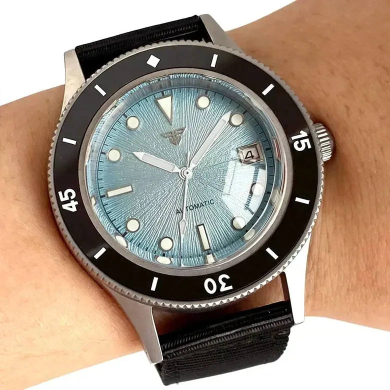 40mm Fifty Fathoms watch Tandorio TD223A Miyota 8215 NH35 PT5000 Luminous Domed Sapphire 20ATM Sandlblast