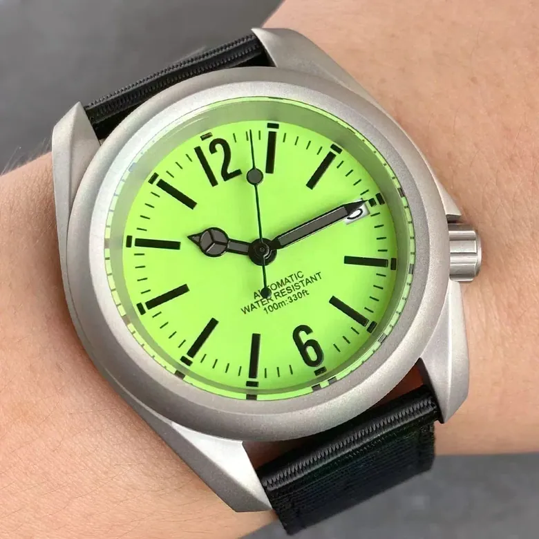 Full Lume Watch Tandorio TD145F Sandblast 40mm Sapphire 20ATM Diver NH35 Automatic