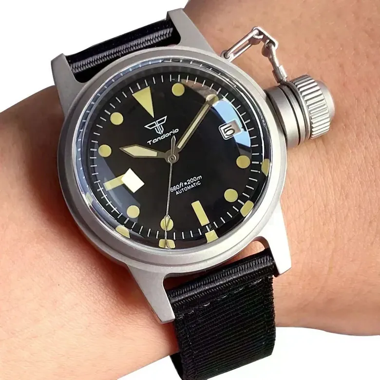 36mm Frogman Watches Tandroio TD177A NH35 Miyota 8215/PT500 Vintage Automatic Arched Domed Sapphire SandBlast 10Bar