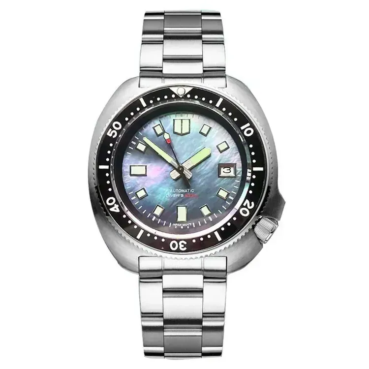 Tandorio 44mm NH35 MOP Dial Watch Captain Diving 20Bar Sapphire TD207