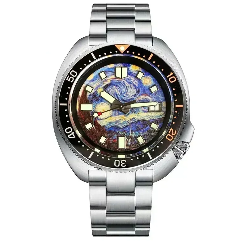 Tandorio Captain Willard Diver Watch NH35A Full Lume Sapphire 20BAR 44mm TD220