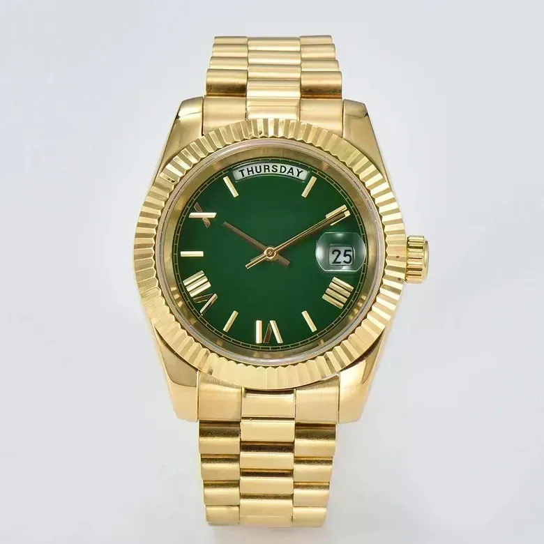 Day-Date Miyota 8285 automatic watches TDD002 Sapphire 10Bar 39MM cust