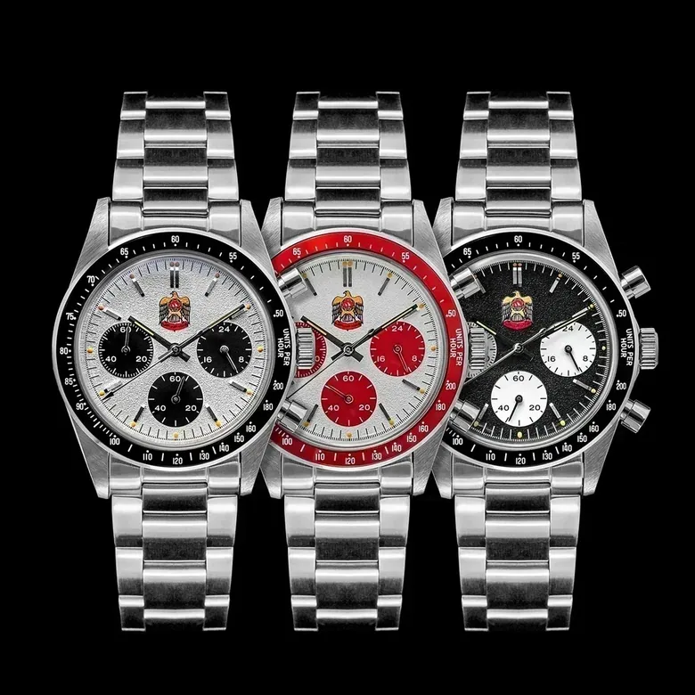THORN T010 Chronograph 37mm Paul Newman VK63 Quartz Couple/sapphire/K9 Glass 3Bar
