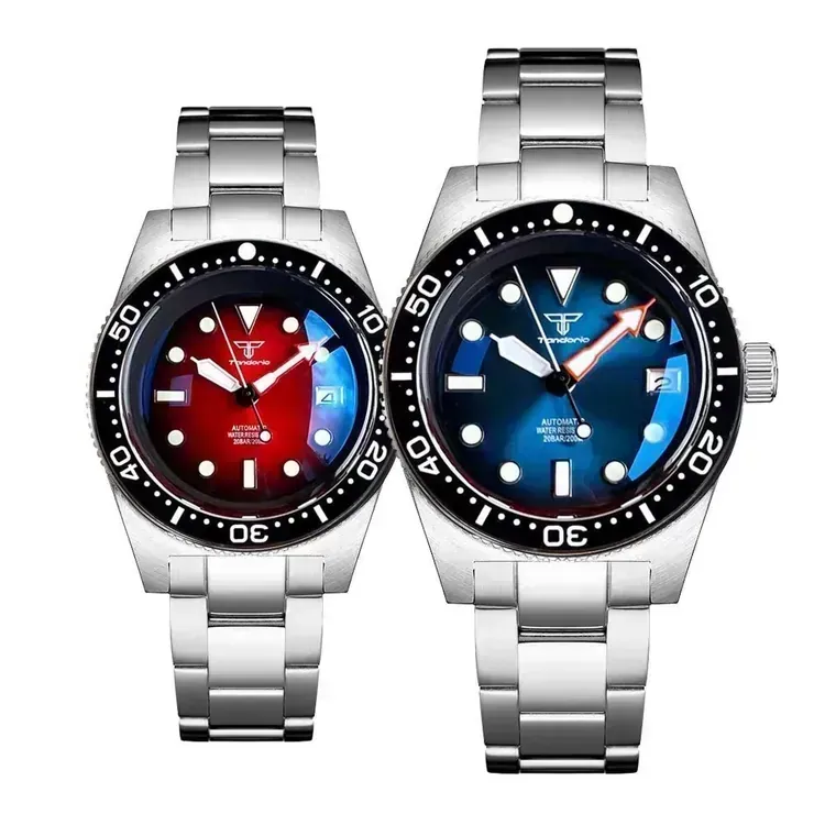 Tandorio AR Sapphire 62mas 200m Diving NH35 Mechanical Watch Sunburst