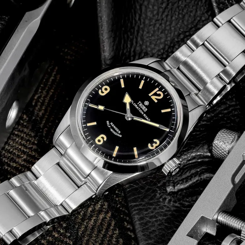 THORN T003 34mm Retro Watch PT5000 Automatic Dome Sapphire Luminous 10Bar dress explorer