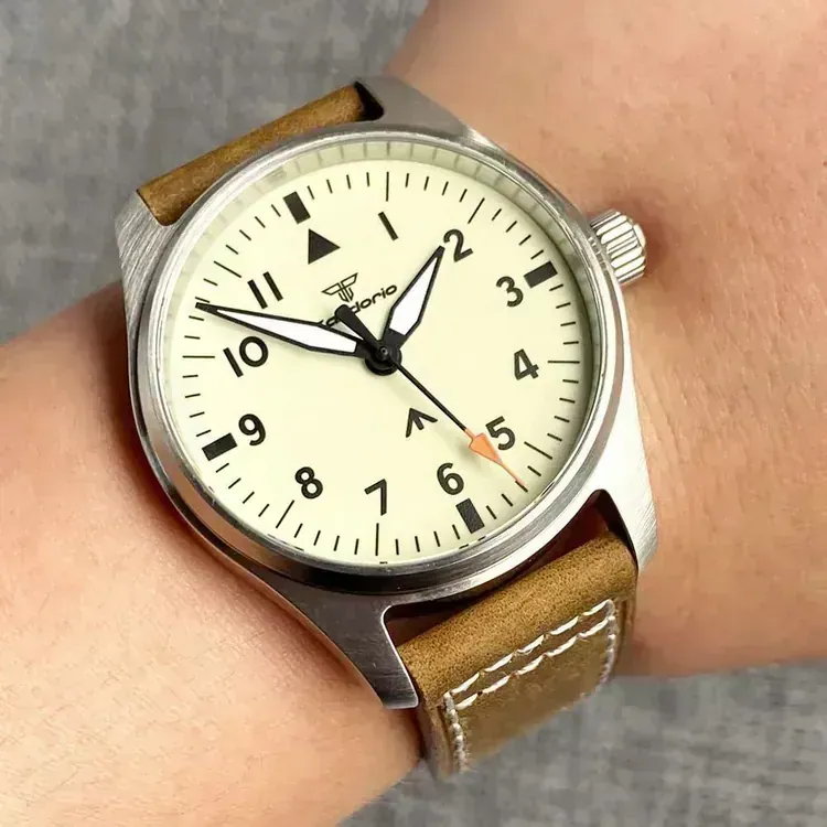 Tandorio 39mm Pilot 200M Automatic NH35A PT5000 Sapphire Crystal Vinta