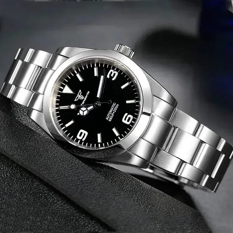 Tandorio 36mm 39mm Ranger Watch Polish Bezel NH35A 100m Waterproof Sap